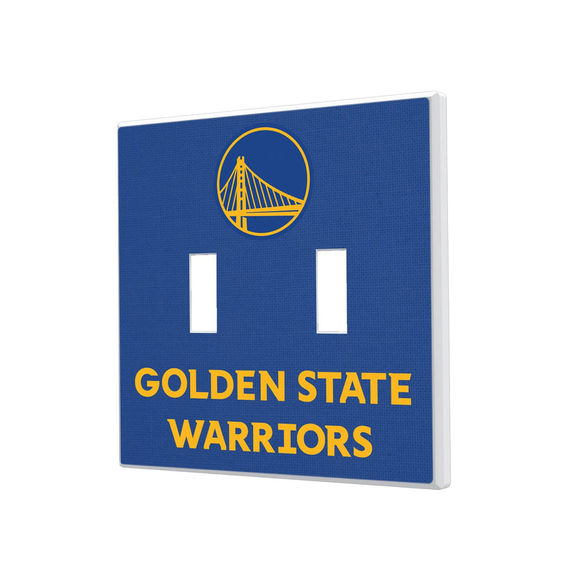 Golden State Warriors Solid Hidden-Screw Light Switch Plate - Double Toggle