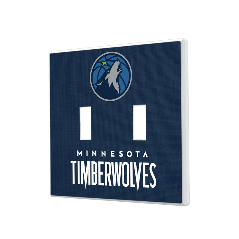 Minnesota Timberwolves Solid Hidden-Screw Light Switch Plate - Double Toggle