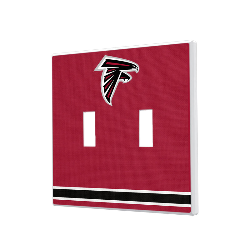 Atlanta Falcons Stripe Hidden-Screw Light Switch Plate - Double Toggle