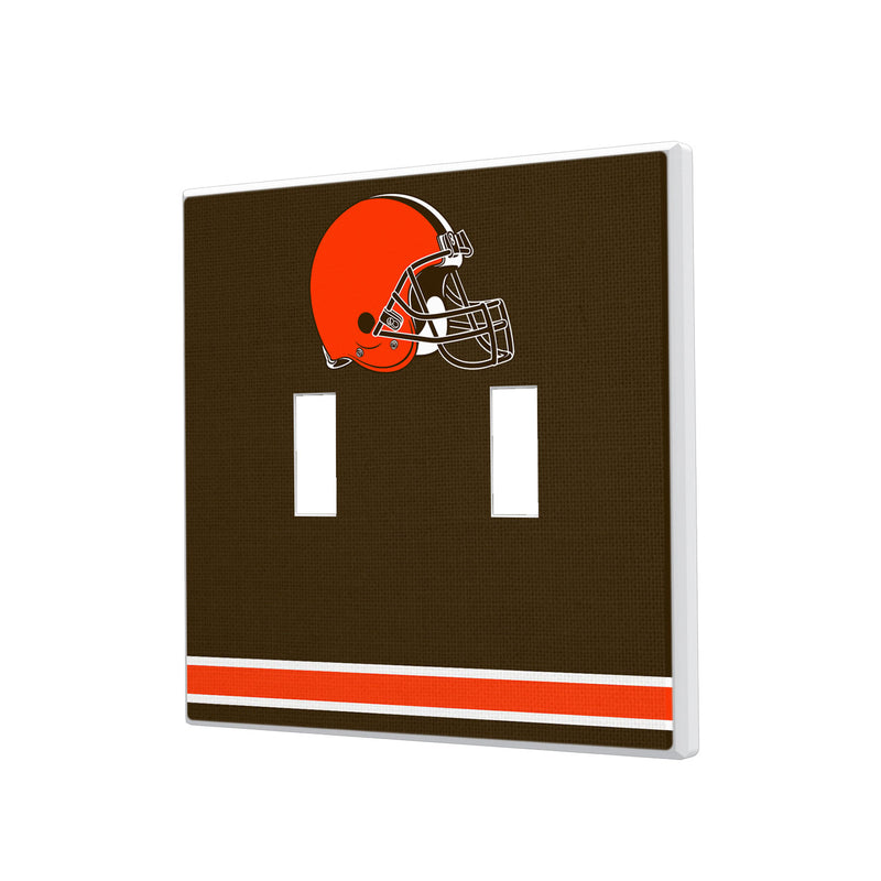 Cleveland Browns Stripe Hidden-Screw Light Switch Plate - Double Toggle