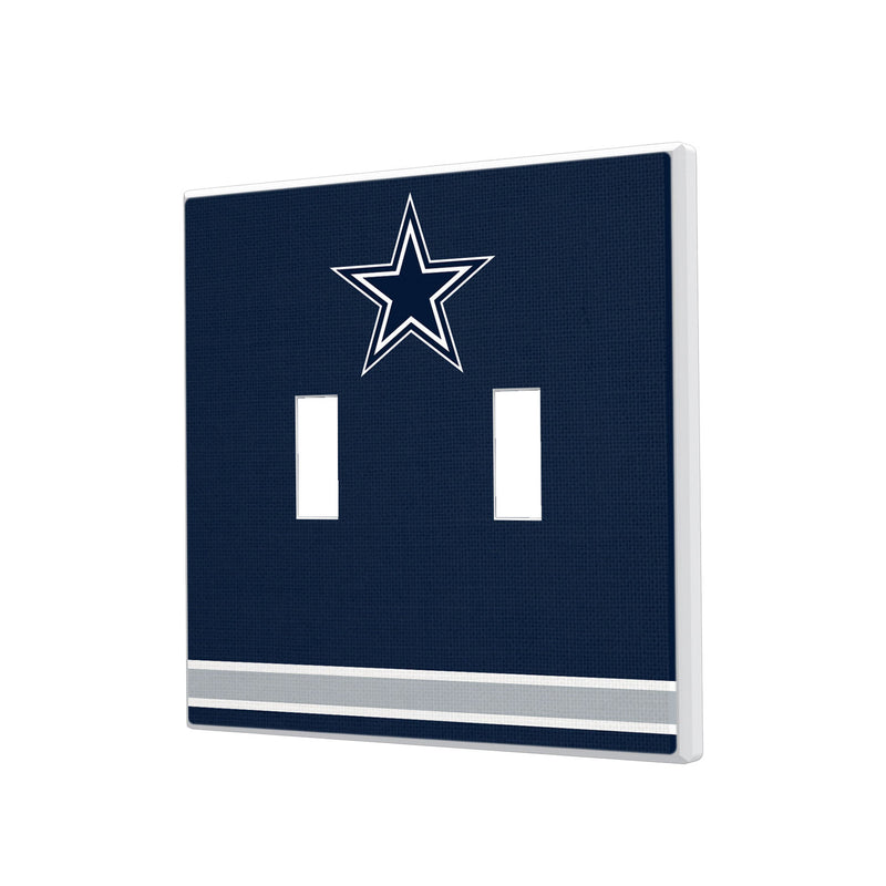 Dallas Cowboys Stripe Hidden-Screw Light Switch Plate - Double Toggle