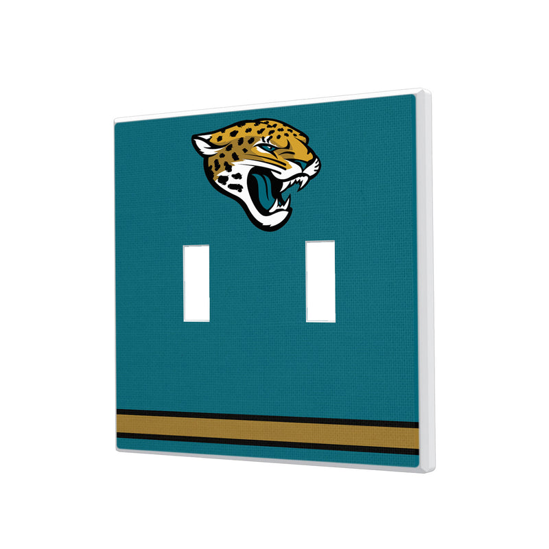Jacksonville Jaguars Stripe Hidden-Screw Light Switch Plate - Double Toggle