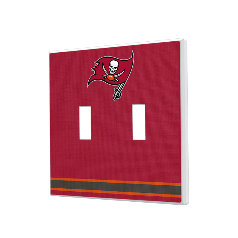Tampa Bay Buccaneers Stripe Hidden-Screw Light Switch Plate - Double Toggle