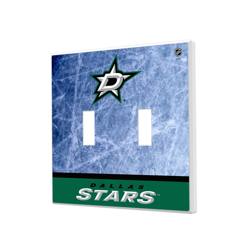 Dallas Stars Ice Wordmark Hidden-Screw Light Switch Plate