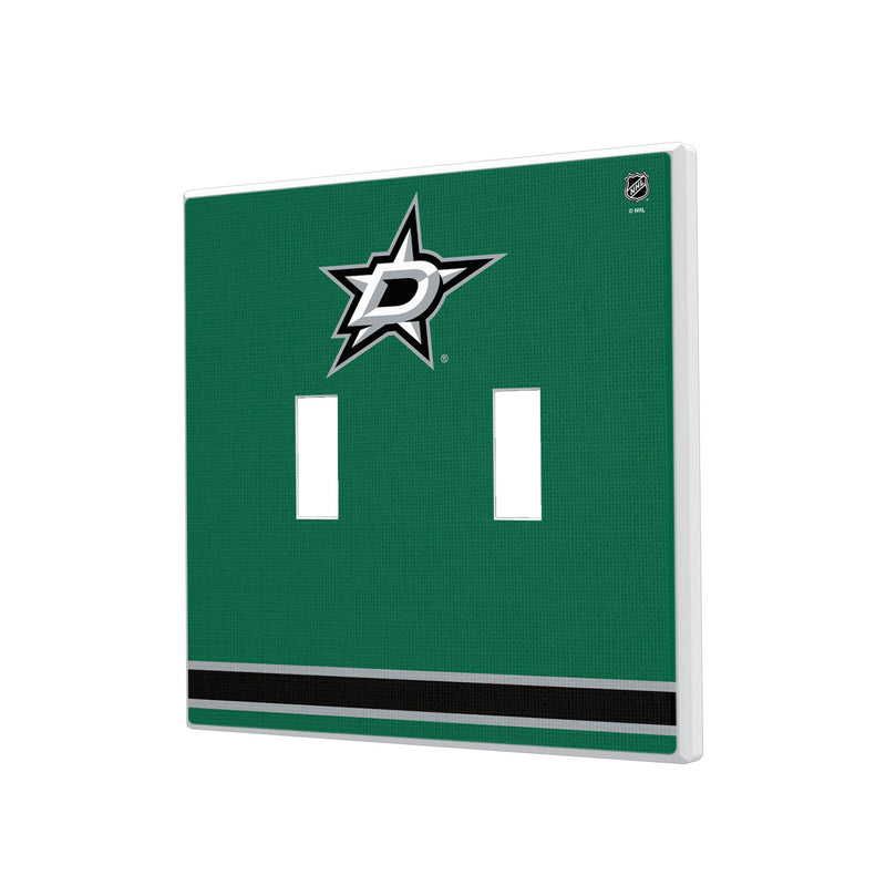 Dallas Stars Stripe Hidden-Screw Light Switch Plate - Double Toggle