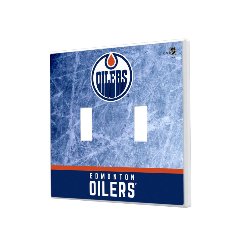 Edmonton Oilers Ice Wordmark Hidden-Screw Light Switch Plate