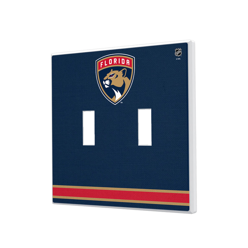 Florida Panthers Stripe Hidden-Screw Light Switch Plate - Double Toggle