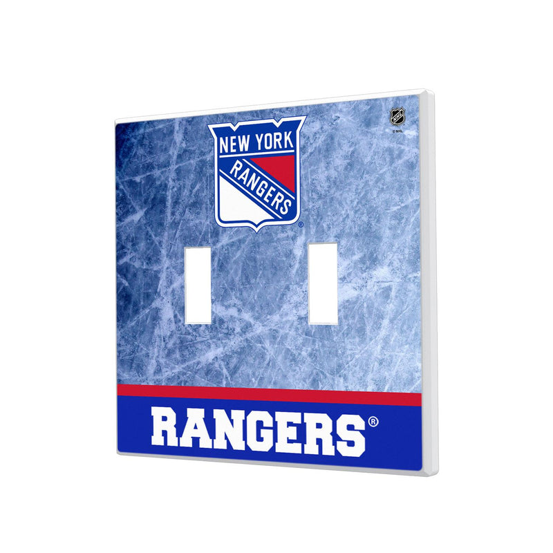 New York Rangers Ice Wordmark Hidden-Screw Light Switch Plate