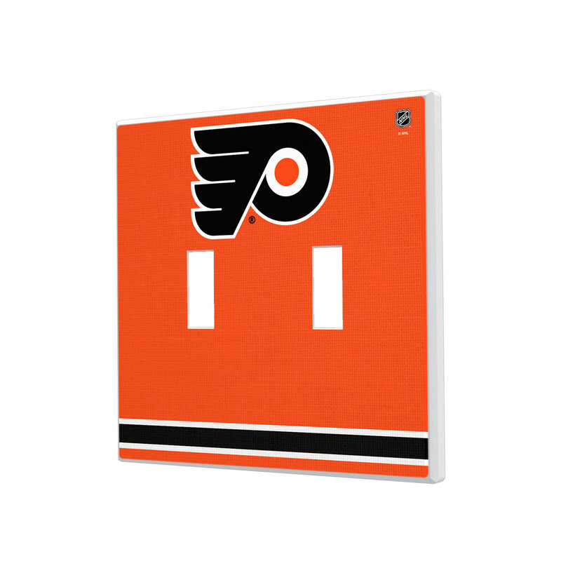 Philadelphia Flyers Stripe Hidden-Screw Light Switch Plate - Double Toggle