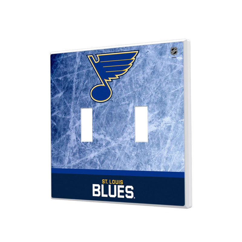 St. Louis Blues Ice Wordmark Hidden-Screw Light Switch Plate