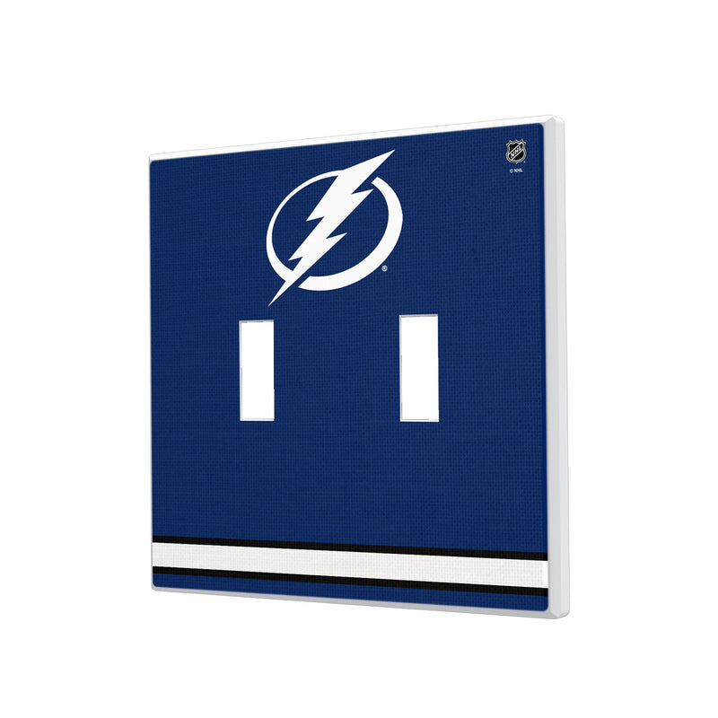Tampa Bay Lightning Stripe Hidden-Screw Light Switch Plate - Double Toggle