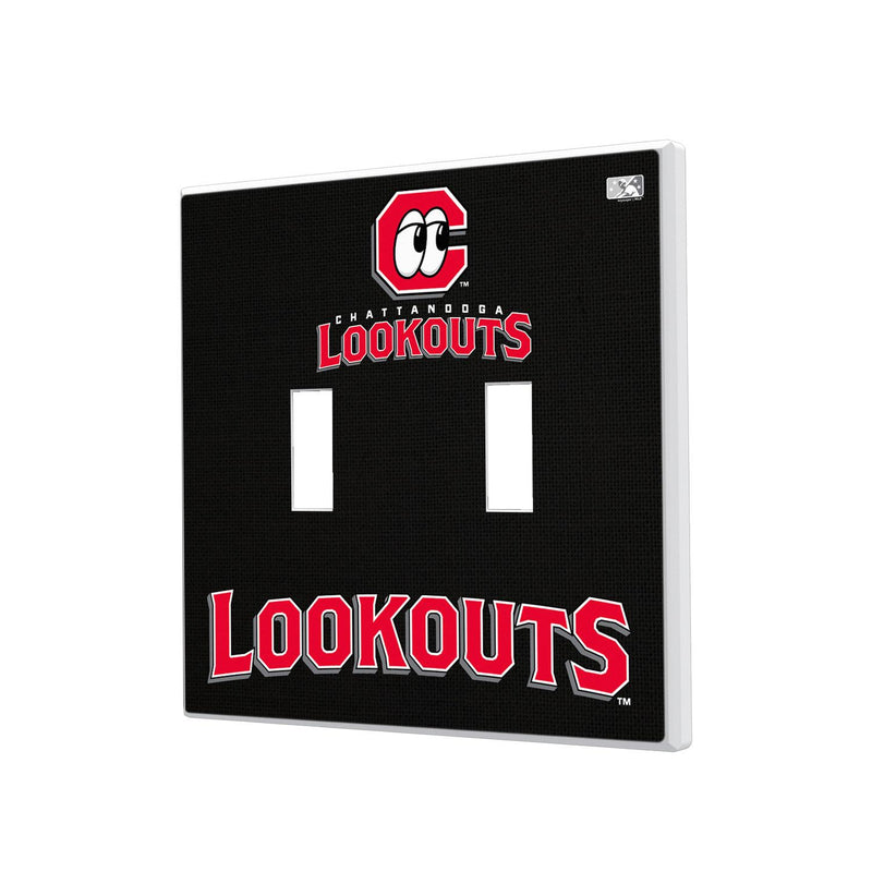 Chattanooga Lookouts Solid Hidden-Screw Light Switch Plate - Double Toggle