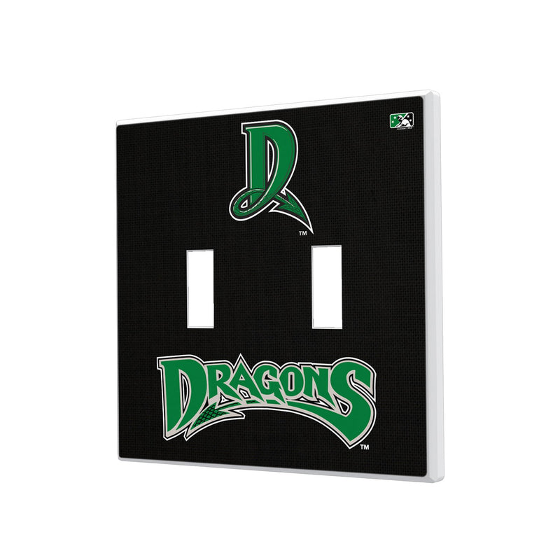 Dayton Dragons Solid Hidden-Screw Light Switch Plate - Double Toggle