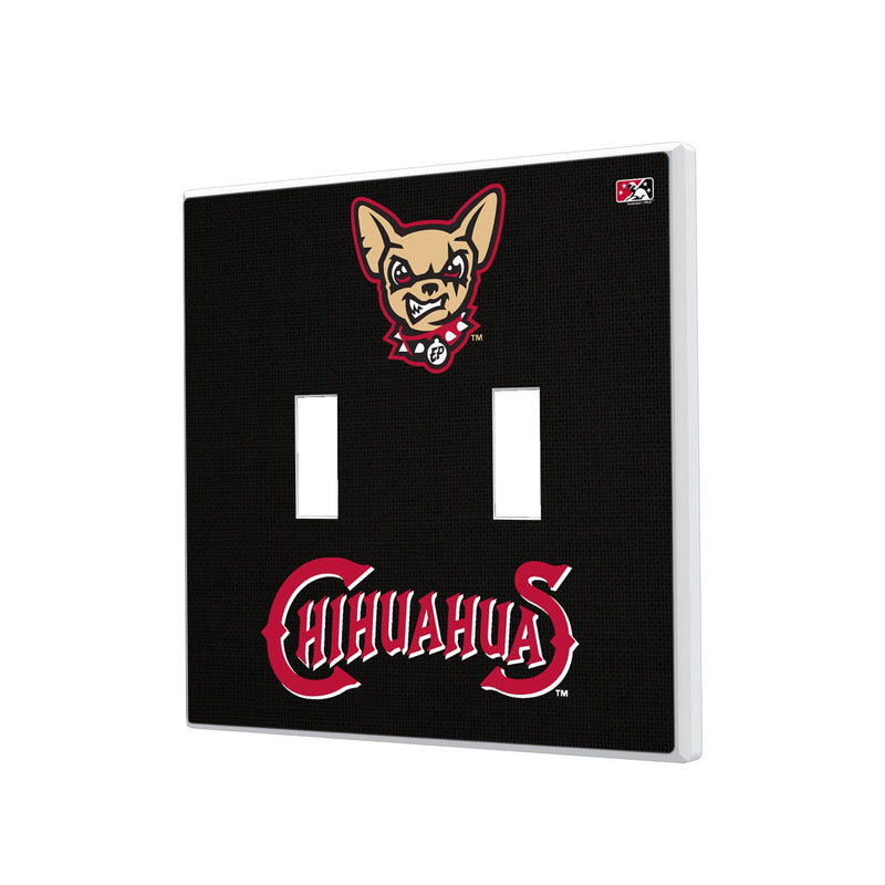 El Paso Chihuahuas Solid Hidden-Screw Light Switch Plate - Double Toggle