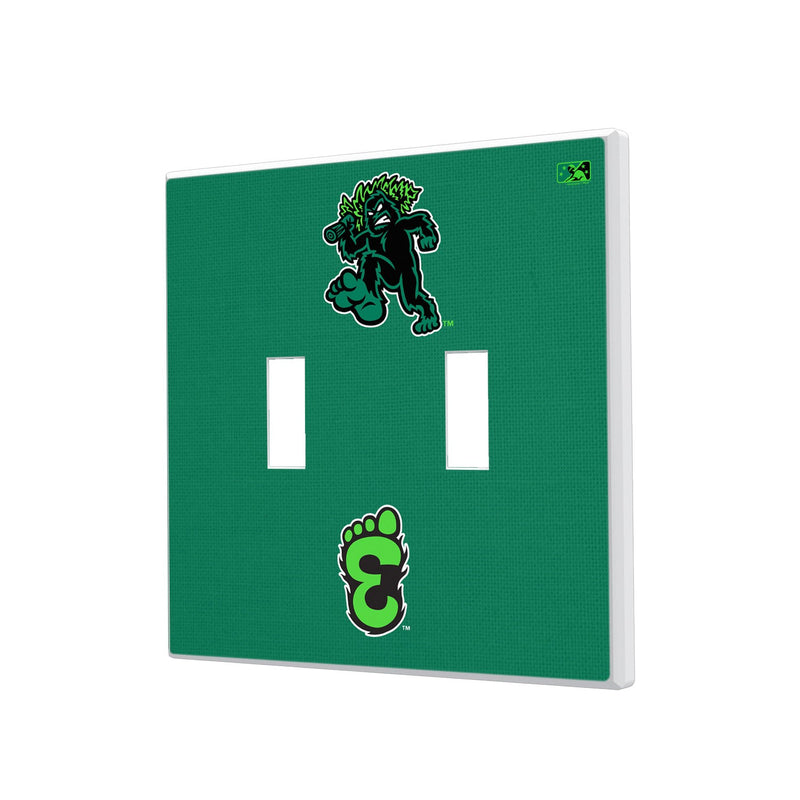 Eugene Emeralds Solid Hidden-Screw Light Switch Plate - Double Toggle