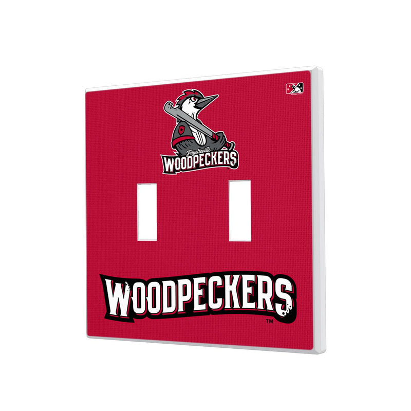 Fayetteville Woodpeckers Solid Hidden-Screw Light Switch Plate - Double Toggle