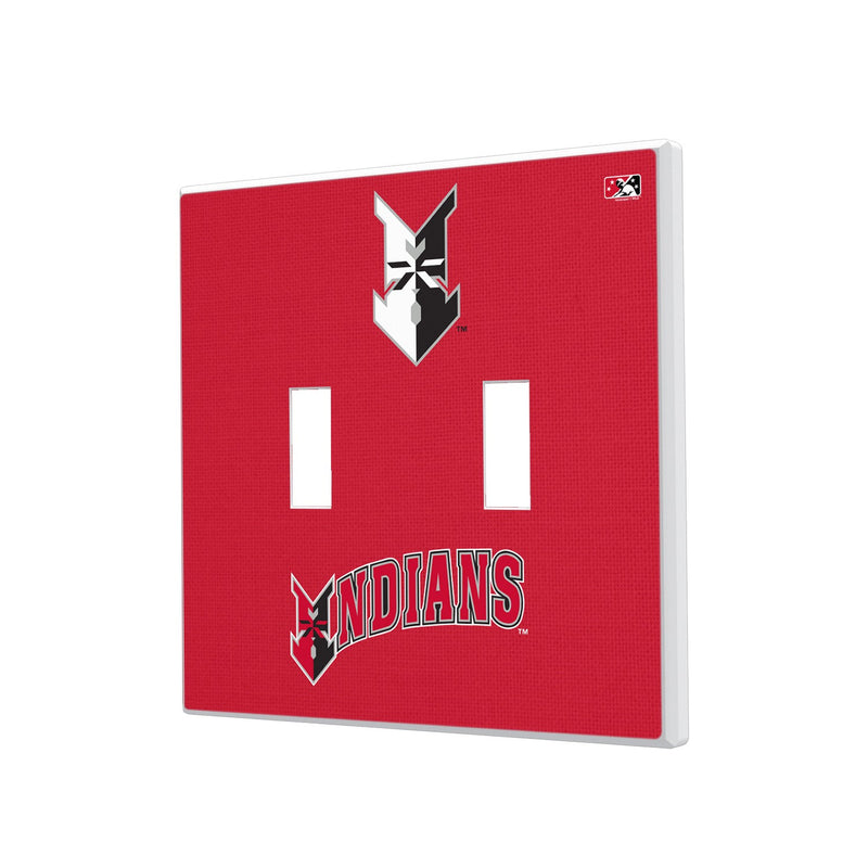 Indianapolis Indians Solid Hidden-Screw Light Switch Plate - Double Toggle