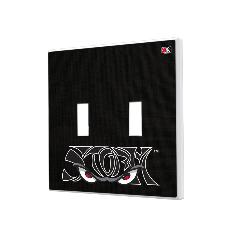 Lake Elsinore Storm Solid Hidden-Screw Light Switch Plate - Double Toggle