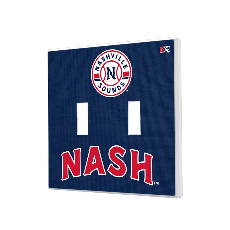 Nashville Sounds Solid Hidden-Screw Light Switch Plate - Double Toggle