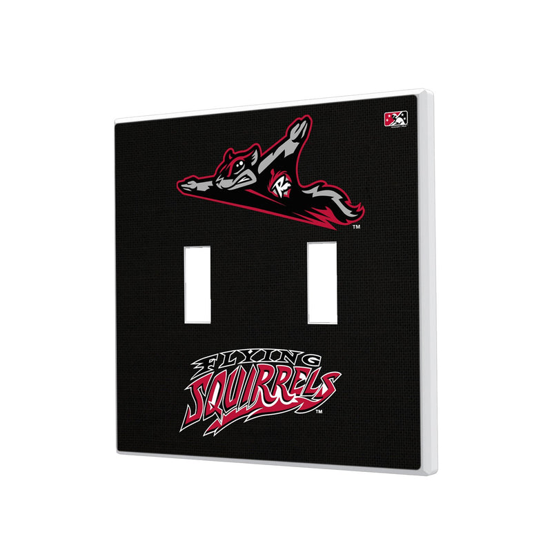 Richmond Flying Squirrels Solid Hidden-Screw Light Switch Plate - Double Toggle