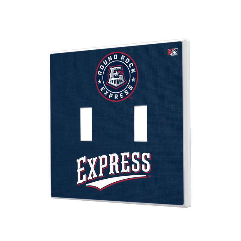 Round Rock Express Solid Hidden-Screw Light Switch Plate - Double Toggle