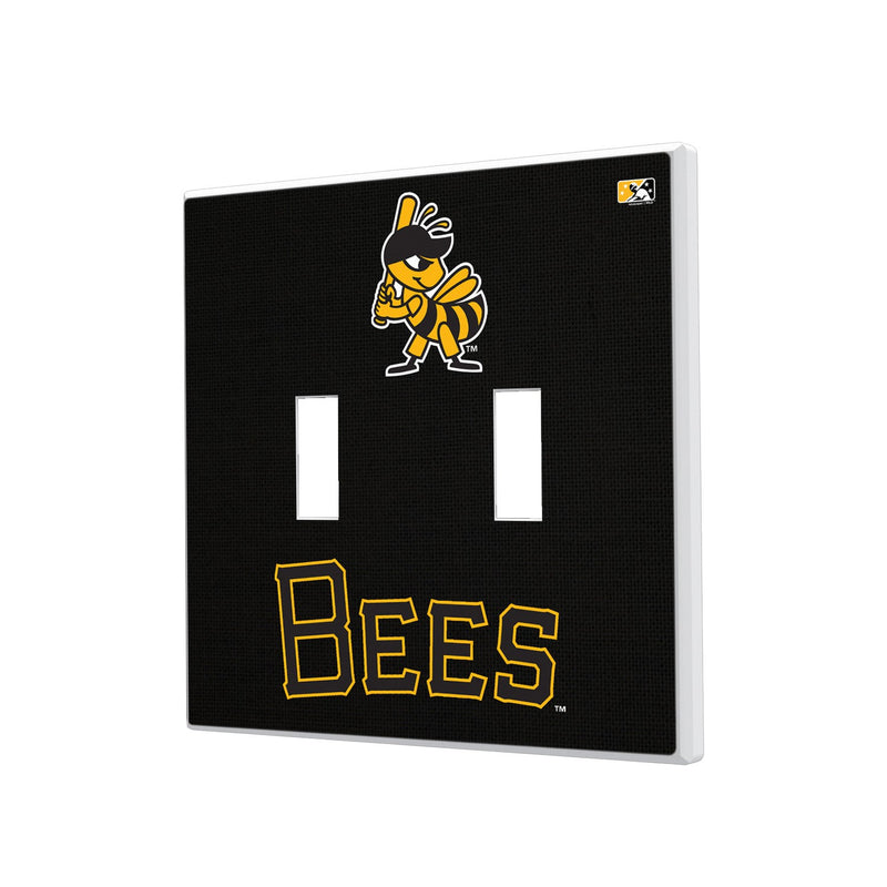 Salt Lake Bees Solid Hidden-Screw Light Switch Plate - Double Toggle