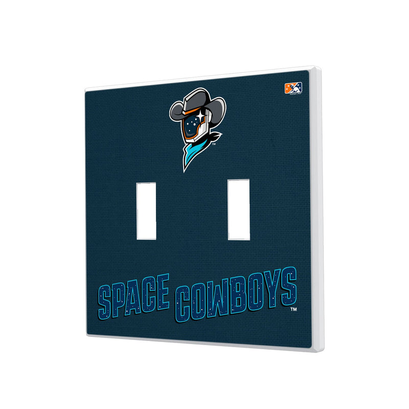 Sugar Land Space Cowboys Solid Hidden-Screw Light Switch Plate - Double Toggle
