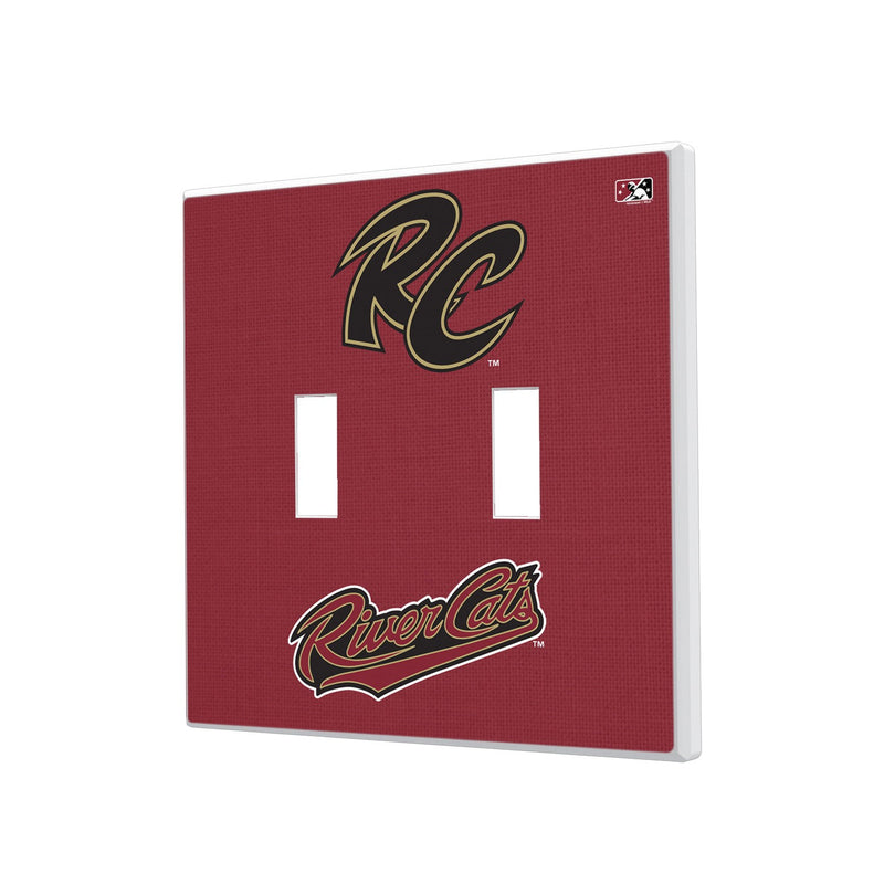 Sacramento River Cats Solid Hidden-Screw Light Switch Plate - Double Toggle