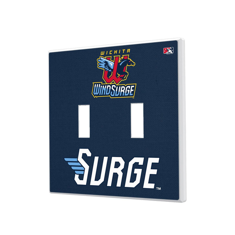 Wichita Wind Surge Solid Hidden-Screw Light Switch Plate - Double Toggle