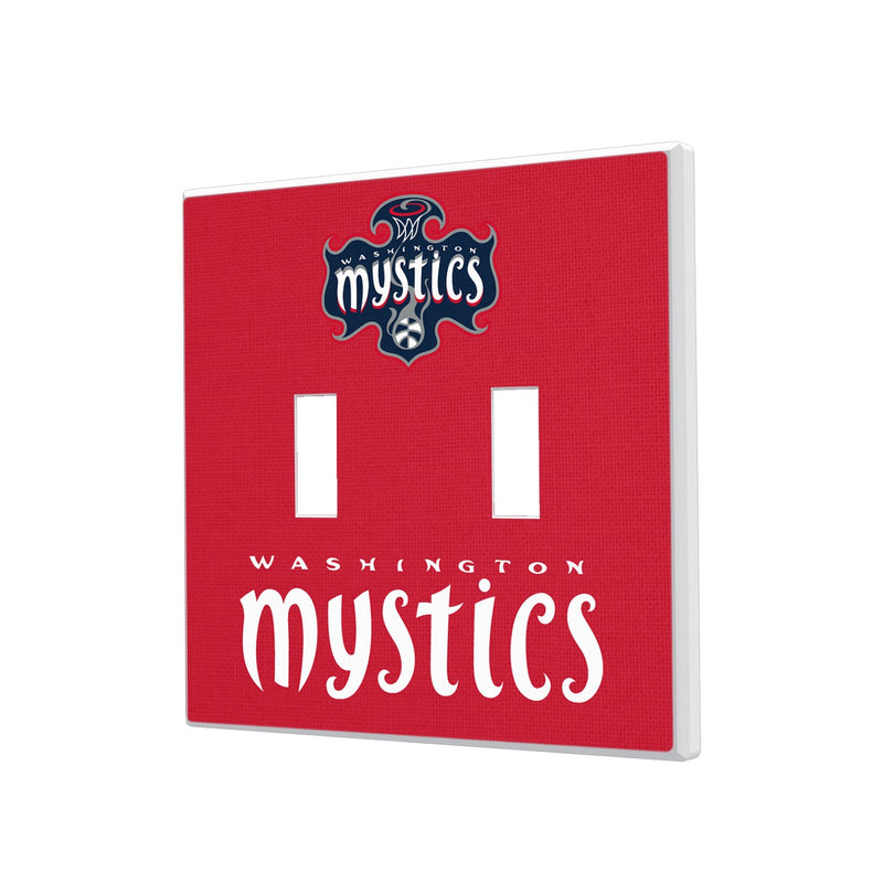Washington Mystics Solid Hidden-Screw Light Switch Plate - Double Toggle