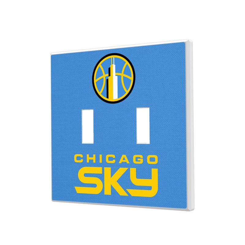 Chicago Sky Solid Hidden-Screw Light Switch Plate - Double Toggle