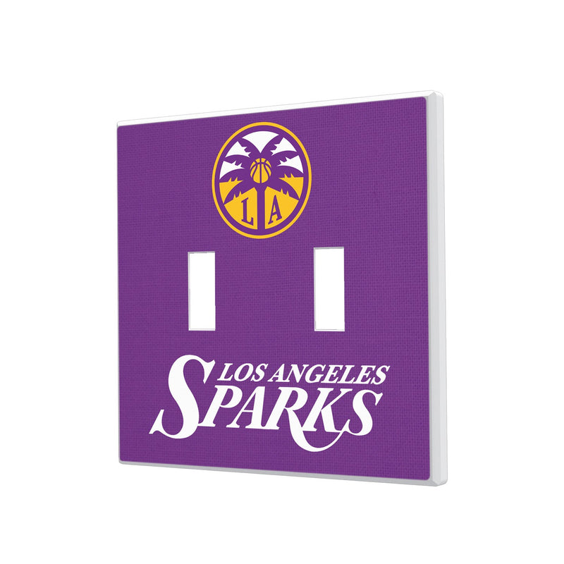 Los Angeles Sparks Solid Hidden-Screw Light Switch Plate - Double Toggle