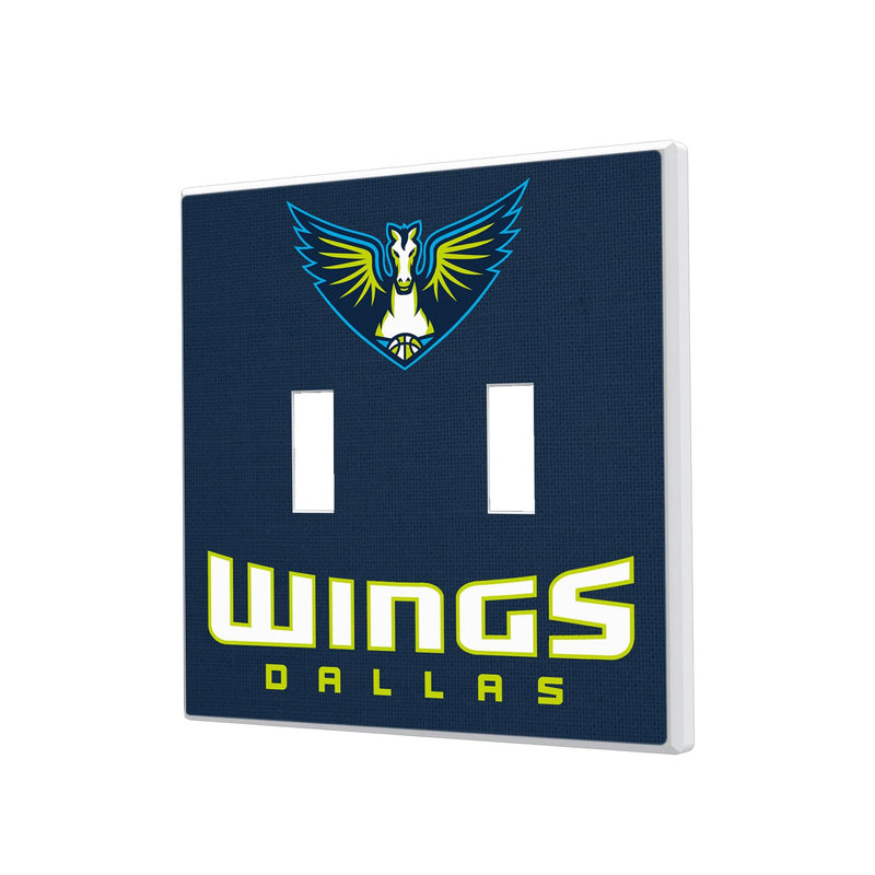 Dallas Wings Solid Hidden-Screw Light Switch Plate - Double Toggle