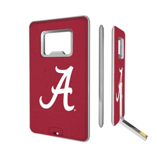 Alabama Crimson Tide Solid Credit Card USB Drive with Bottle Opener 32GB