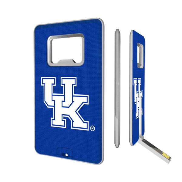 Kentucky Wildcats Solid Credit Card USB Drive with Bottle Opener 32GB