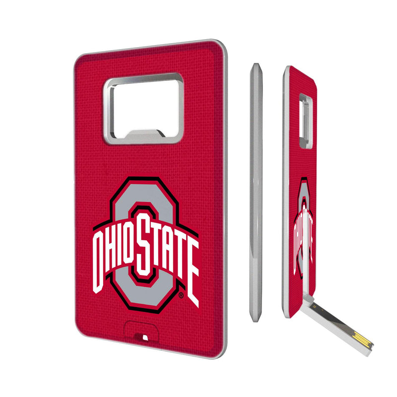 Ohio State Buckeyes Solid Credit Card USB Drive with Bottle Opener 32GB