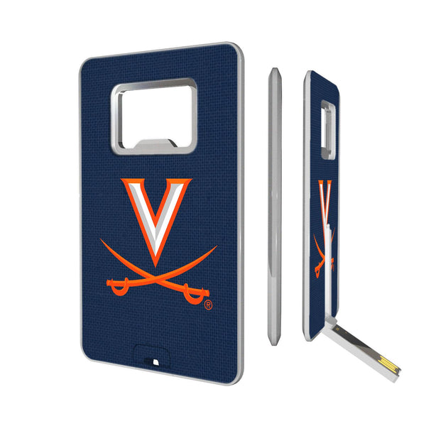 Virginia Cavaliers Solid Credit Card USB Drive with Bottle Opener 32GB