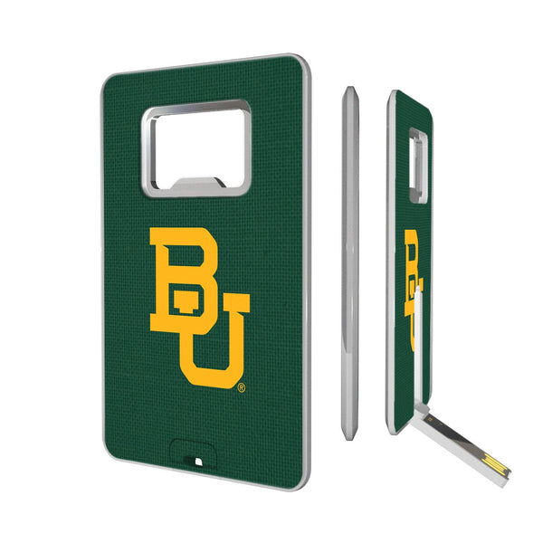 Baylor Bears Solid Credit Card USB Drive with Bottle Opener 32GB
