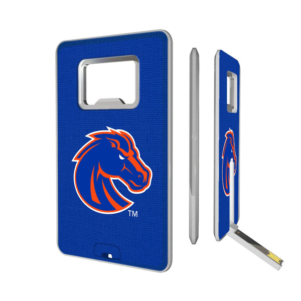 Boise State Broncos Solid Credit Card USB Drive with Bottle Opener 32GB