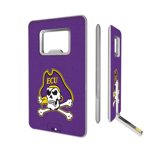 East Carolina Pirates Solid Credit Card USB Drive with Bottle Opener 32GB