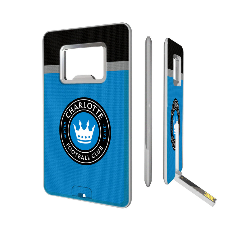Charlotte FC  Stripe Credit Card USB Drive with Bottle Opener 32GB