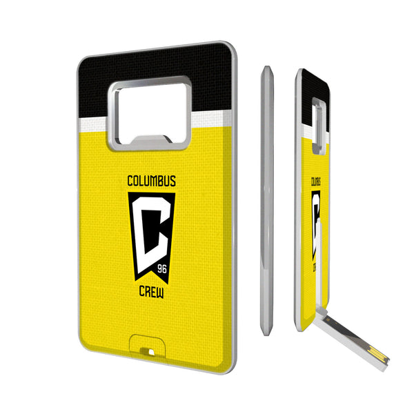 Columbus Crew Stripe Credit Card USB Drive with Bottle Opener 32GB