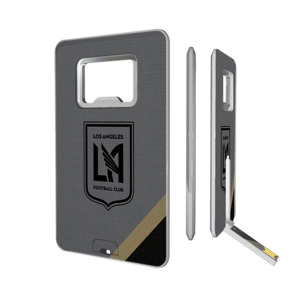Los Angeles Football Club   Diagonal Stripe Credit Card USB Drive with Bottle Opener 32GB