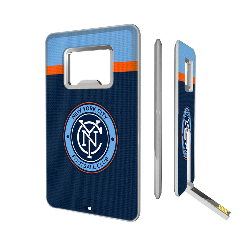 New York City FC  Stripe Credit Card USB Drive with Bottle Opener 32GB