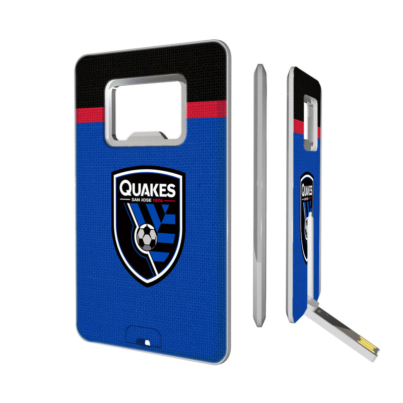 San Jose Earthquakes   Stripe Credit Card USB Drive with Bottle Opener 32GB