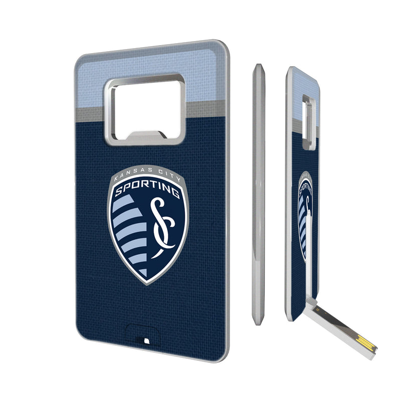 Sporting Kansas City   Stripe Credit Card USB Drive with Bottle Opener 32GB