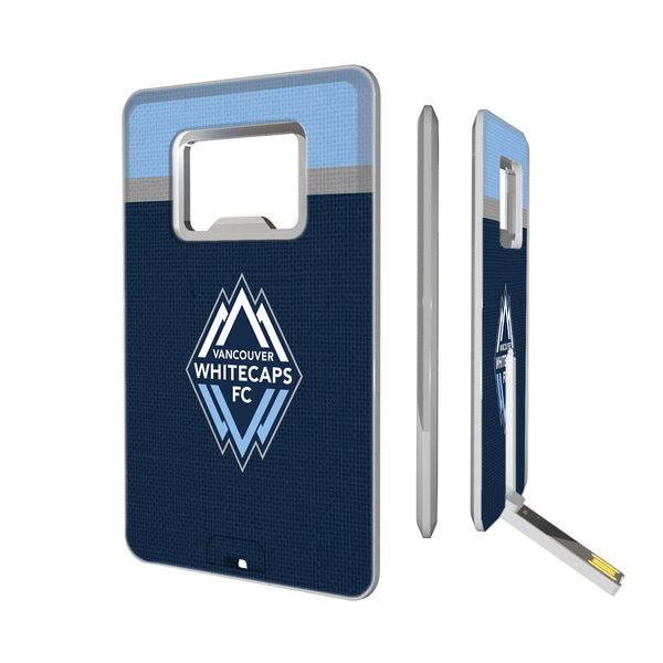 Vancouver Whitecaps   Stripe Credit Card USB Drive with Bottle Opener 32GB