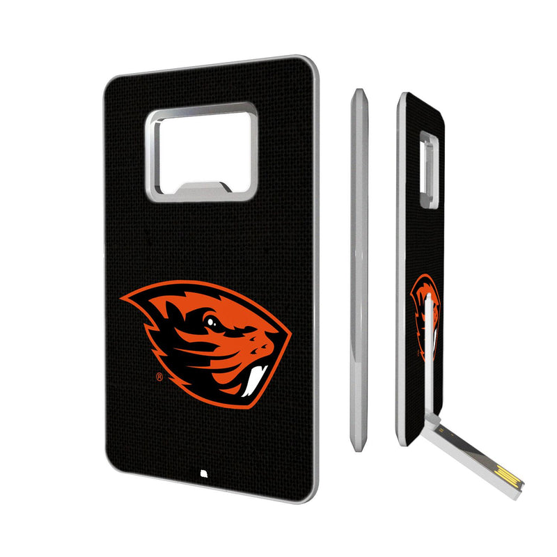 Oregon State Beavers Solid Credit Card USB Drive with Bottle Opener 32GB