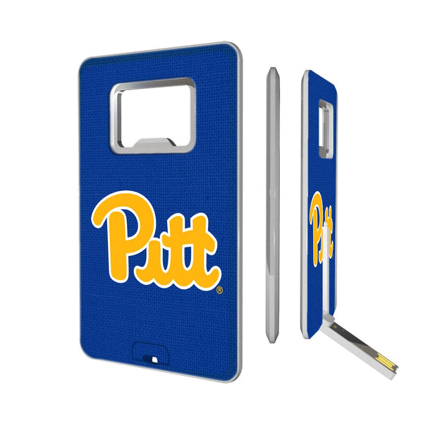Pittsburgh Panthers Solid Credit Card USB Drive with Bottle Opener 32GB
