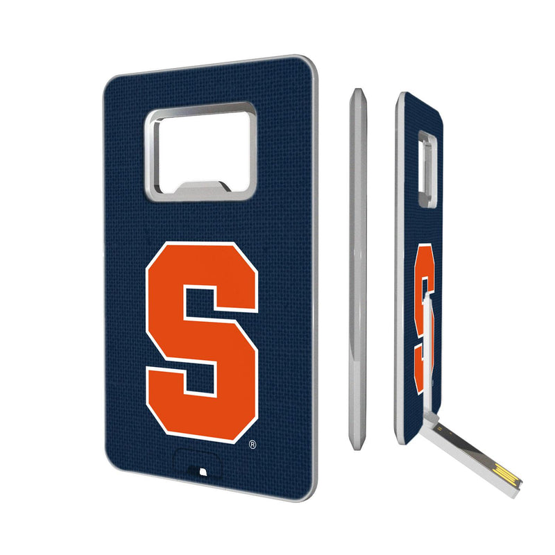 Syracuse Orange Solid Credit Card USB Drive with Bottle Opener 32GB